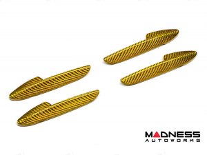 Alfa Romeo Tonale Interior Door Handle Trim Set - Carbon Fiber - Yellow Candy